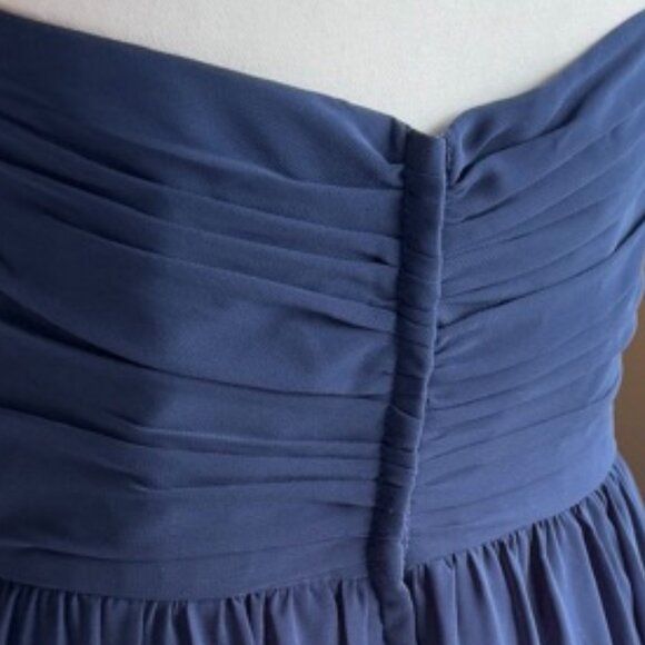 NWT Signature by Alfred Angelo Midnight Blue Sweetheart Bodice Maxi Evening Gown - Picture 6 of 12